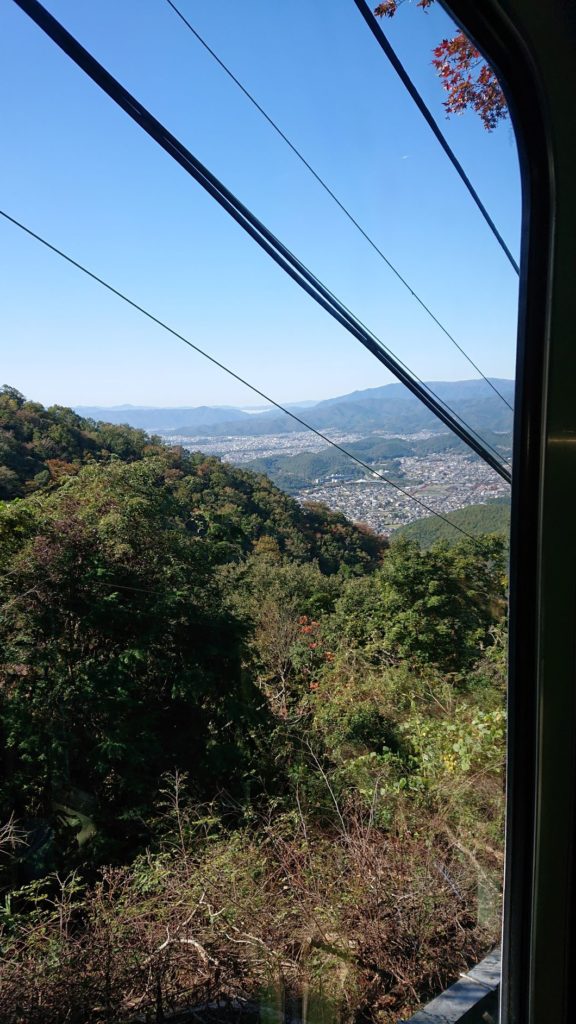 叡山ケーブルカーから京都を望む