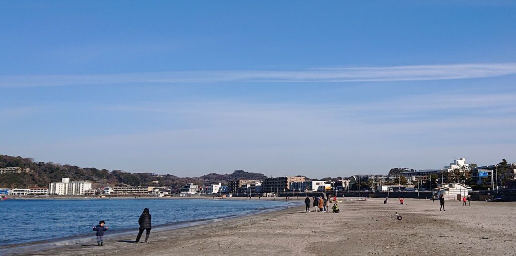 逗子海岸)  Zushi Beach (2022 Jan 12th)