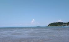逗子海岸　東浜から富士山と江ノ島望む/ Enoshima and Mt.Fuji from Zushi beach (2025 July 24)