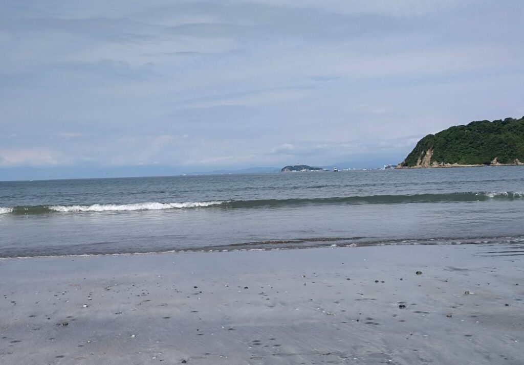 逗子海岸　東浜から富士山と江ノ島望む/ Enoshima and Mt.Fuji from Zushi beach (2026 June 11)
